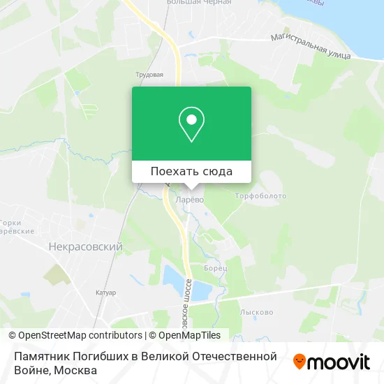Карта Памятник Погибших в Великой Отечественной Войне