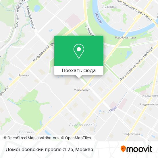 Карта Ломоносовский проспект 25