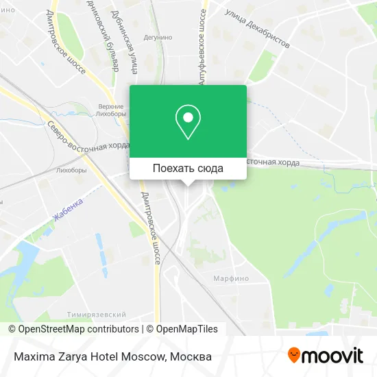 Карта Maxima Zarya Hotel Moscow