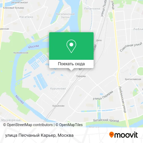 Карта улица Песчаный Карьер