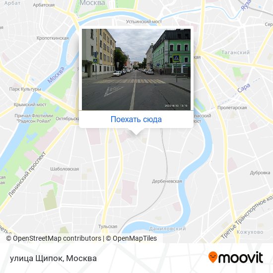 Карта улица Щипок