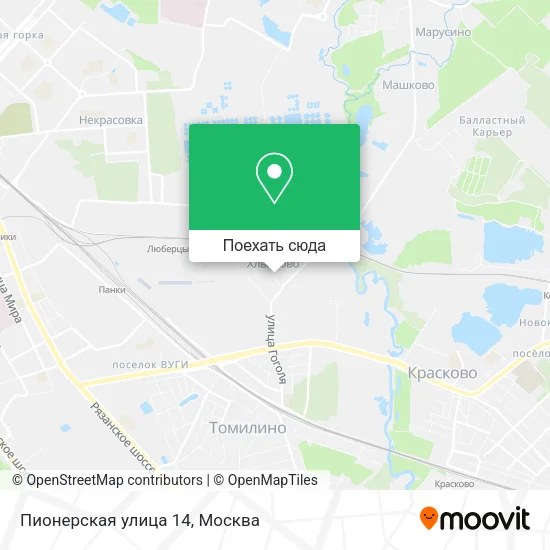 Карта Пионерская улица 14