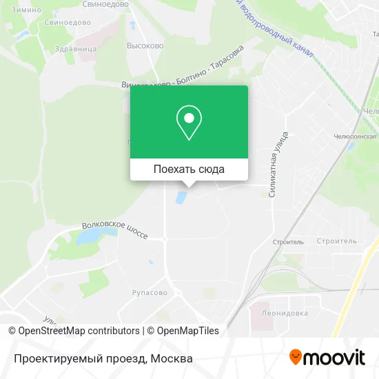 Карта Проектируемый проезд