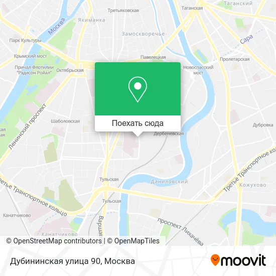 Карта Дубининская улица 90