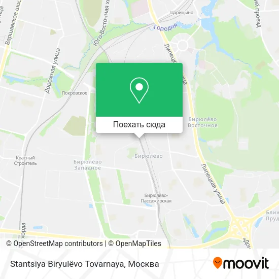 Карта Stantsiya Biryulëvo Tovarnaya