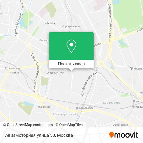 Карта Авиамоторная улица 53