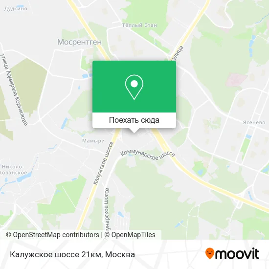Карта Калужское шоссе 21км