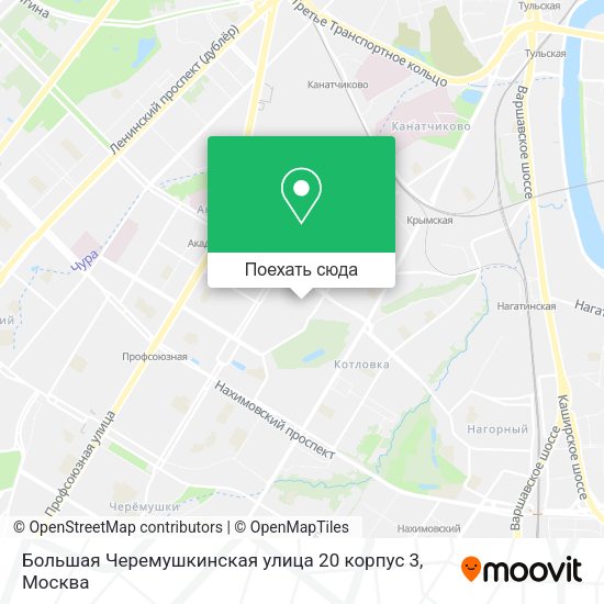 Карта Большая Черемушкинская улица 20 корпус 3