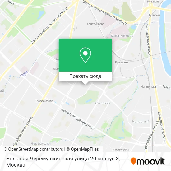 Карта Большая Черемушкинская улица 20 корпус 3