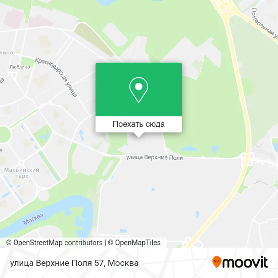 Карта улица Верхние Поля 57
