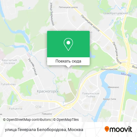 Карта улица Генерала Белобородова