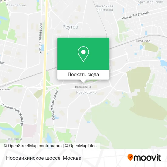 Карта Носовихинское шоссе