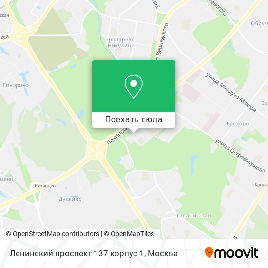 Карта Ленинский проспект 137 корпус 1