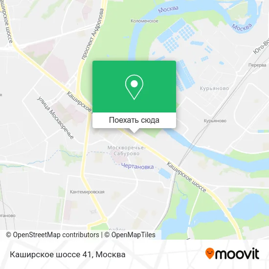 Карта Каширское шоссе 41