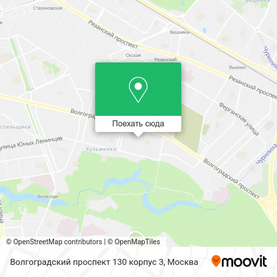 Карта Волгоградский проспект 130 корпус 3
