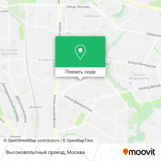 Карта Высоковольтный проезд