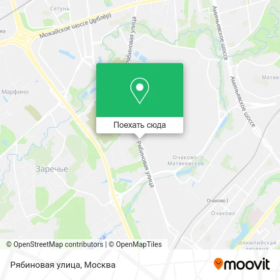 Карта Рябиновая улица