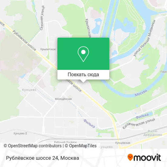 Карта Рублёвское шоссе 24