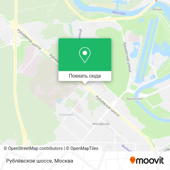 Карта Рублёвское шоссе