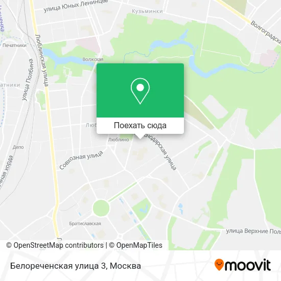 Карта Белореченская улица 3