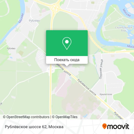 Карта Рублёвское шоссе 62
