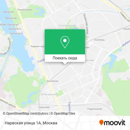 Карта Нарвская улица 1А