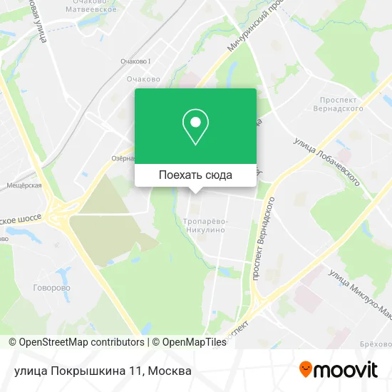 Карта улица Покрышкина 11