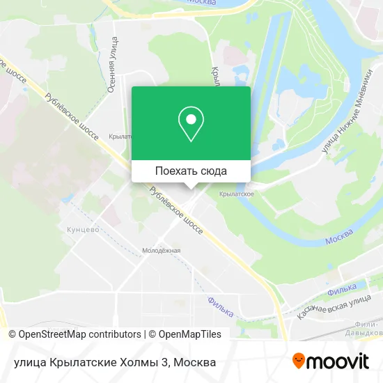 Карта улица Крылатские Холмы 3