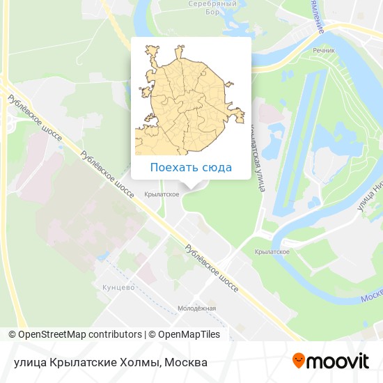 Карта улица Крылатские Холмы