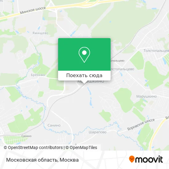 Карта Московская область