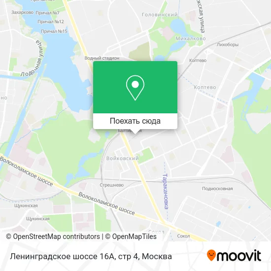 Карта Ленинградское шоссе 16A, стр 4