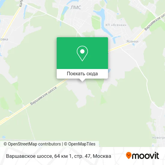 Карта Варшавское шоссе, 64 км 1, стр. 47