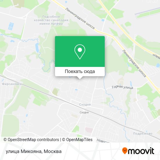 Карта улица Микояна