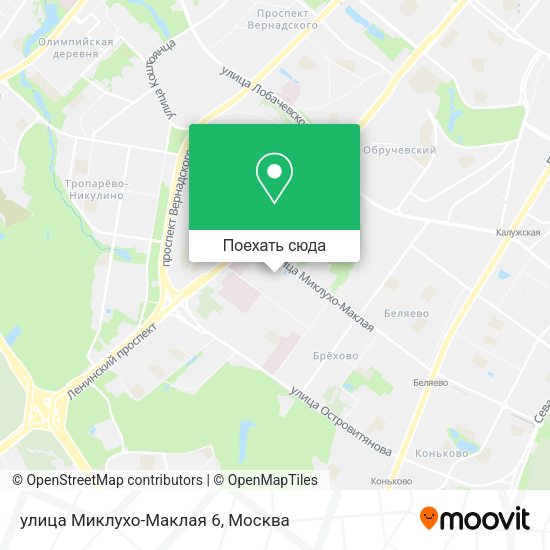 Карта улица Миклухо-Маклая 6