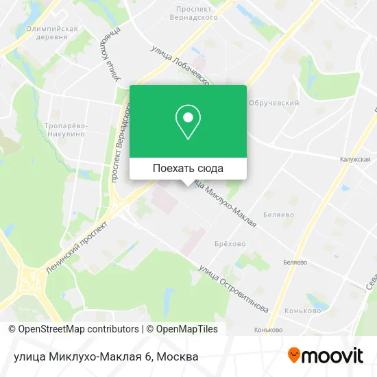 Карта улица Миклухо-Маклая 6