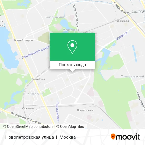 Карта Новопетровская улица 1