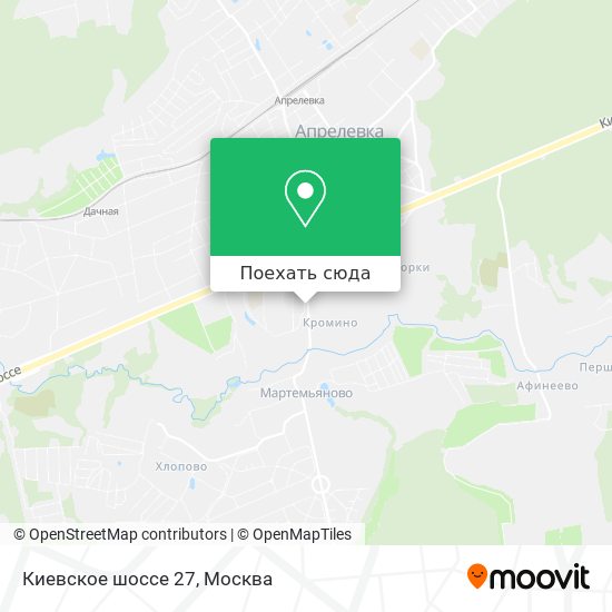 Карта Киевское шоссе 27