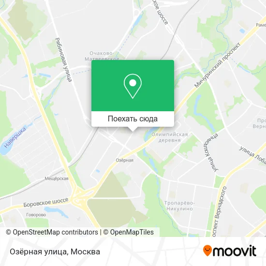 Карта Озёрная улица