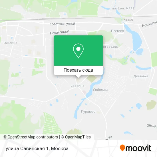 Карта улица Савинская 1