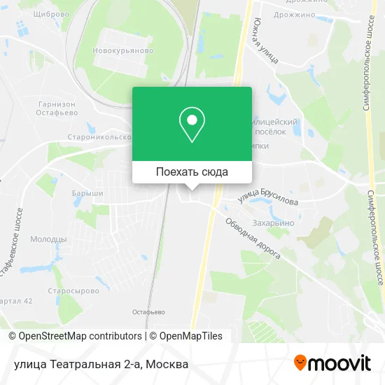 Карта улица Театральная 2-а