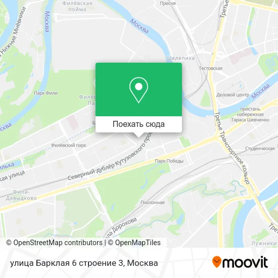 Карта улица Барклая 6 строение 3