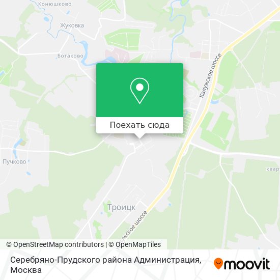 Карта Серебряно-Прудского района Администрация