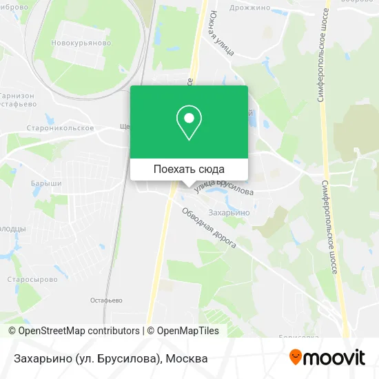 Карта Захарьино (ул. Брусилова)