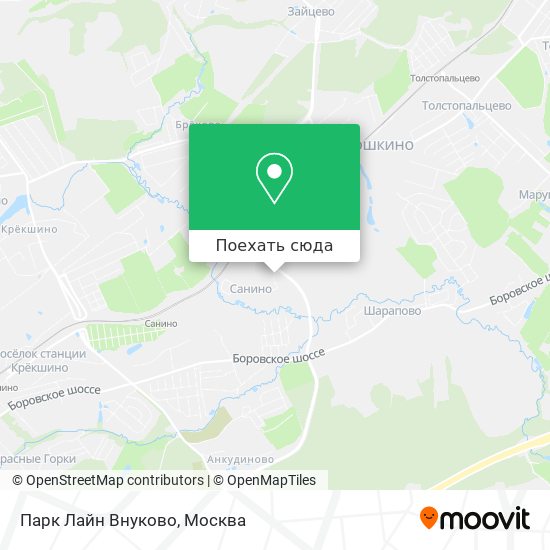Карта Парк Лайн Внуково