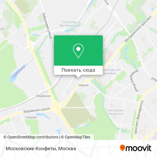 Карта Московские Конфеты
