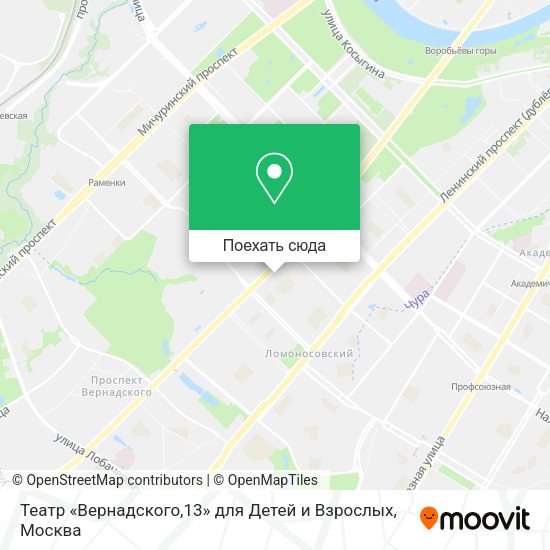 Карта Театр «Вернадского,13» для Детей и Взрослых