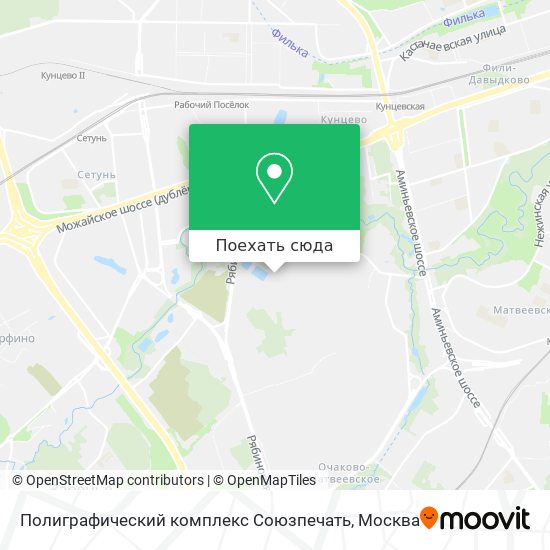 Карта Полиграфический комплекс Союзпечать