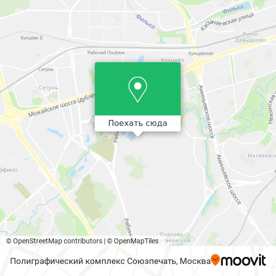 Карта Полиграфический комплекс Союзпечать