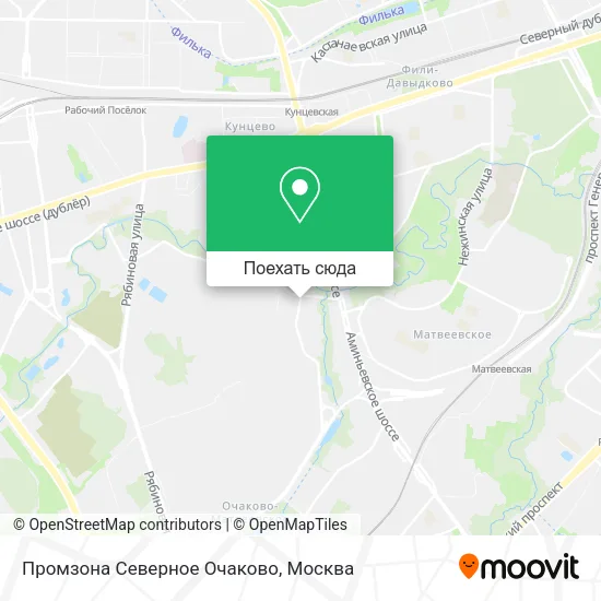 Карта Промзона Северное Очаково