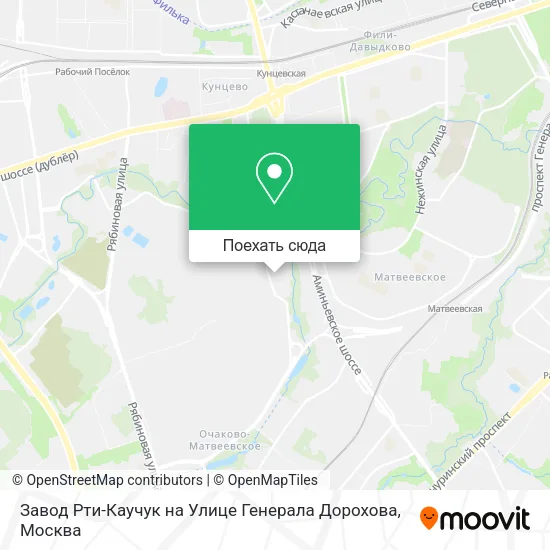 Карта Завод Рти-Каучук на Улице Генерала Дорохова